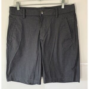 Lululemon Athletica Shorts Chino Men's 34x10 Black White Check Bermuda Summer